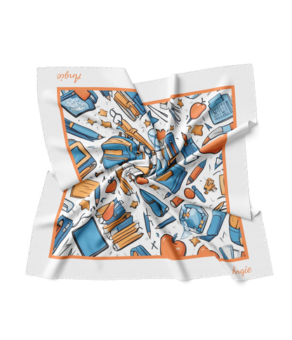 &quot;Whimsical Backpacks&quot; Square Scarf