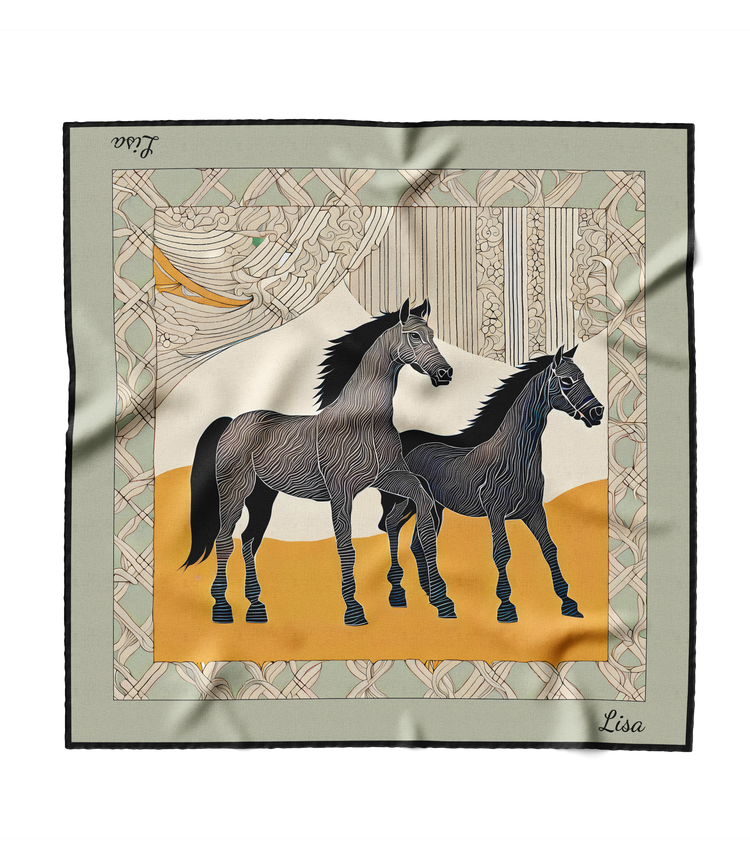 &quot;Wild Horses&quot; Square Scarf