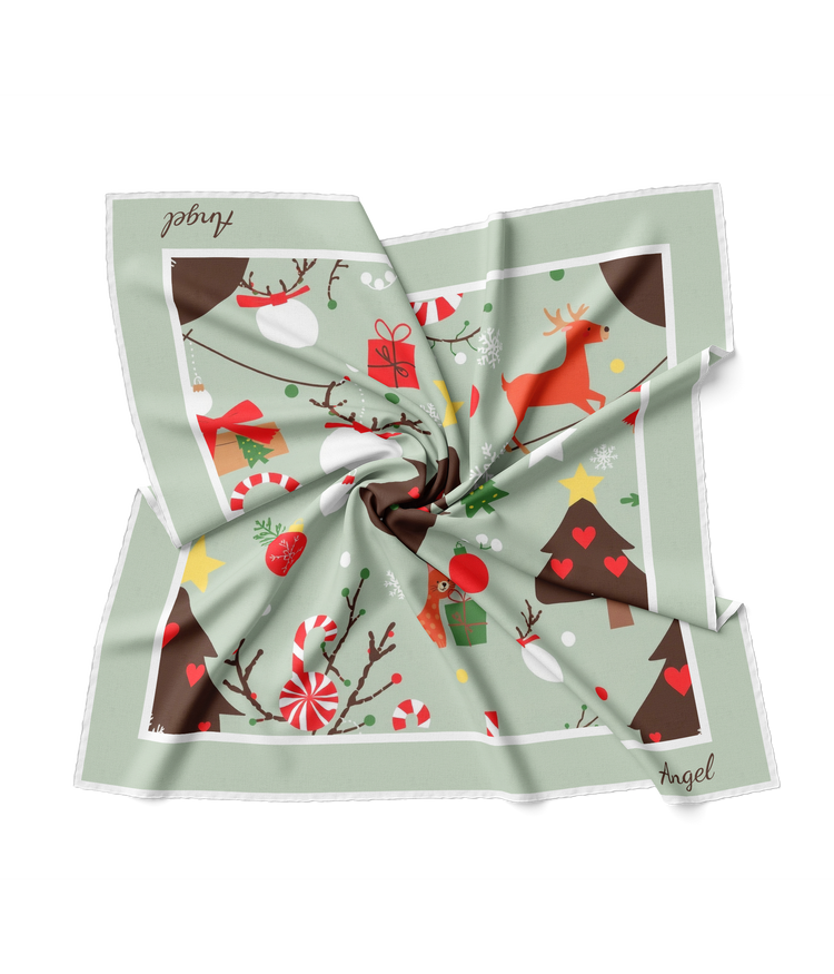 &quot;Woodland Party&quot; Square Scarf