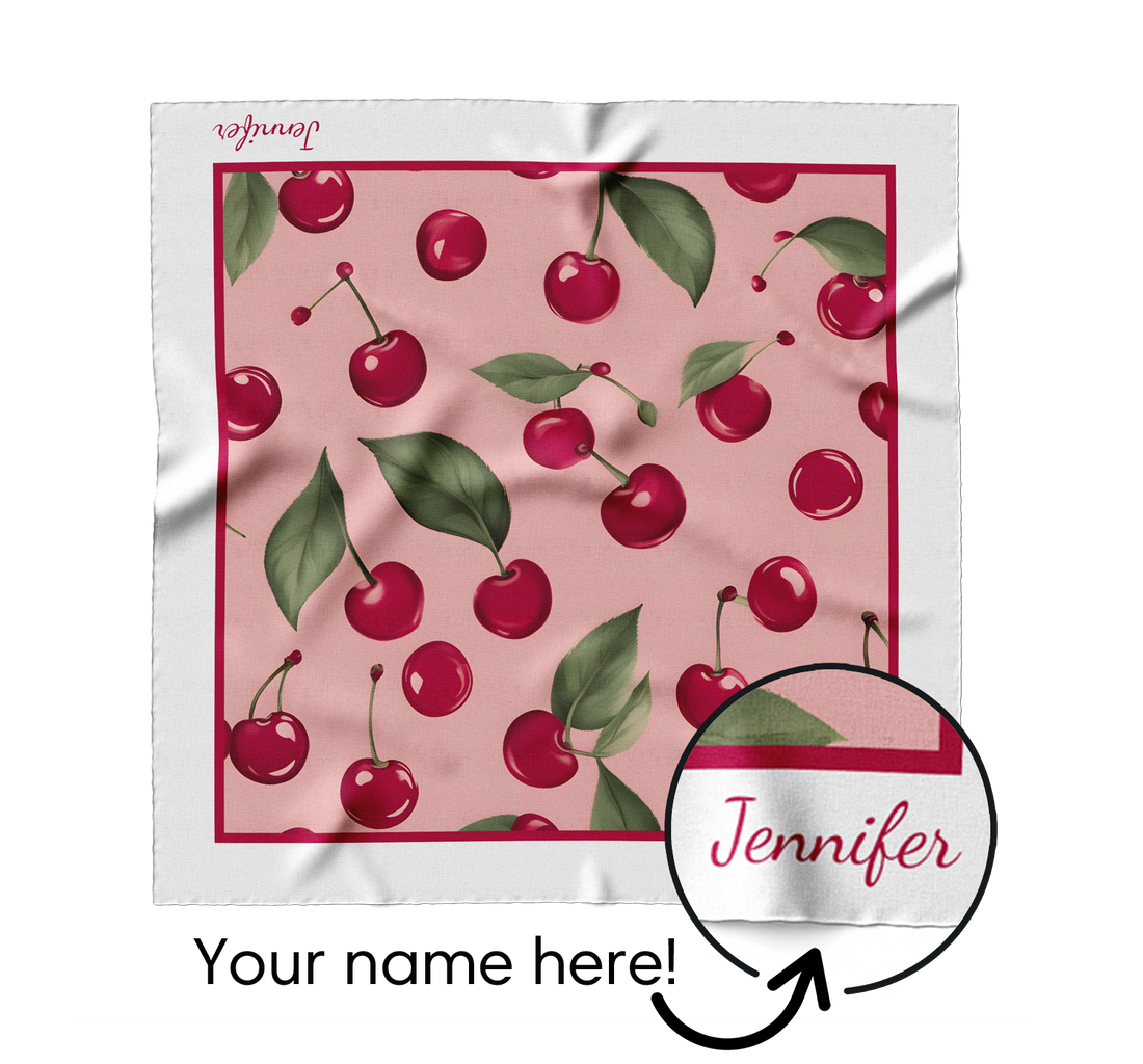 "Cherries" Square Scarf