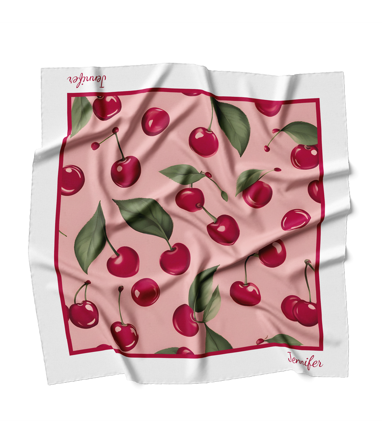 &quot;Cherries&quot; Square Scarf