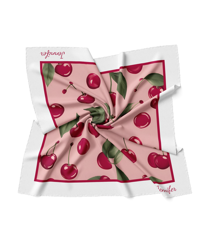 &quot;Cherries&quot; Square Scarf