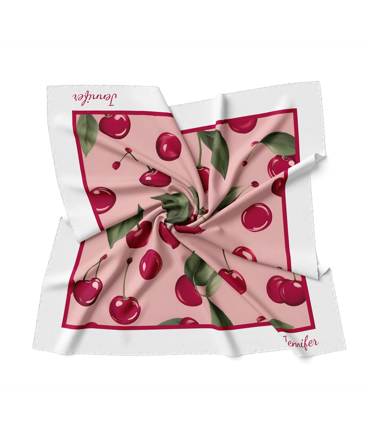 &quot;Cherries&quot; Square Scarf