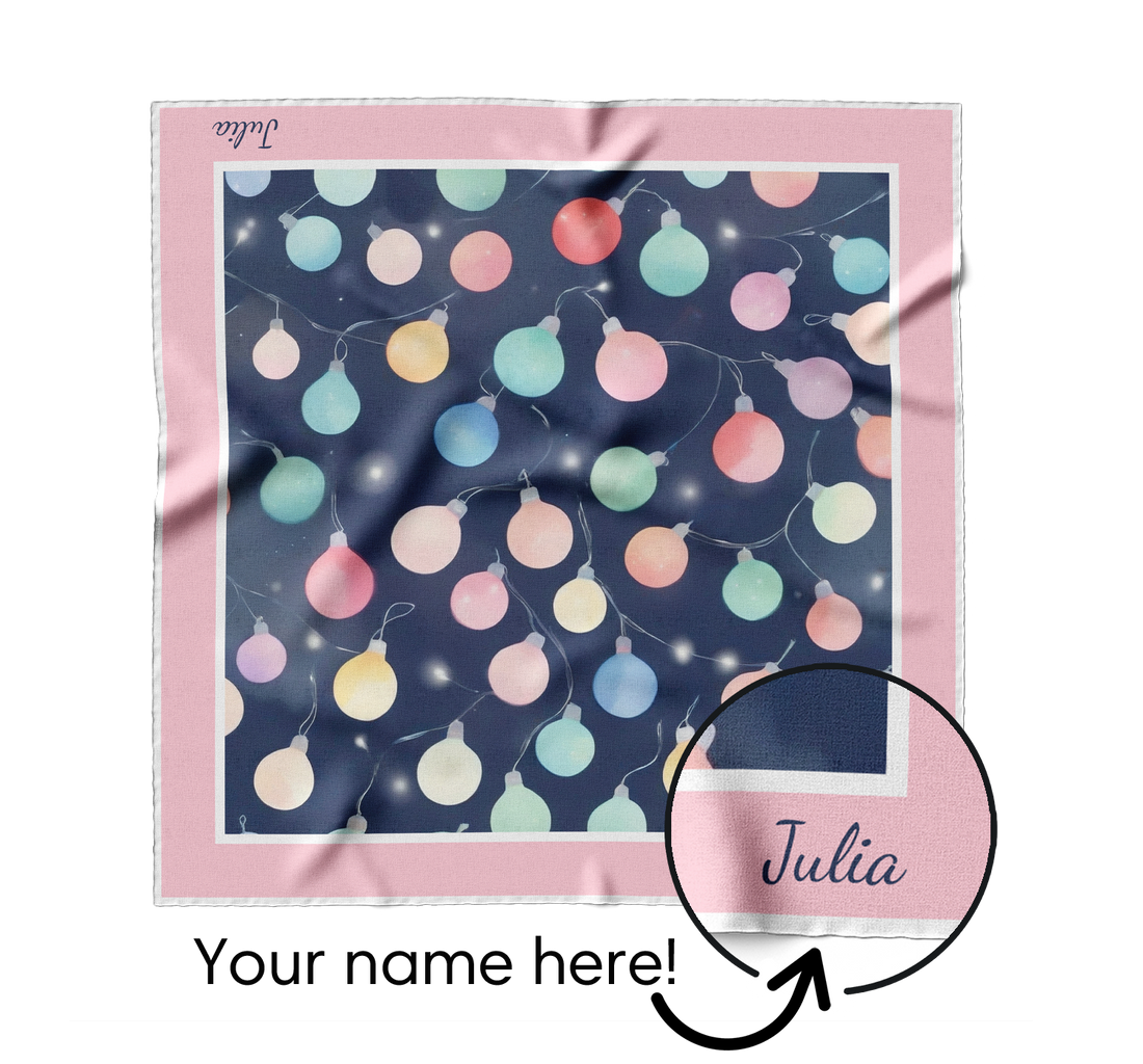 "Christmas Lights" Square Scarf