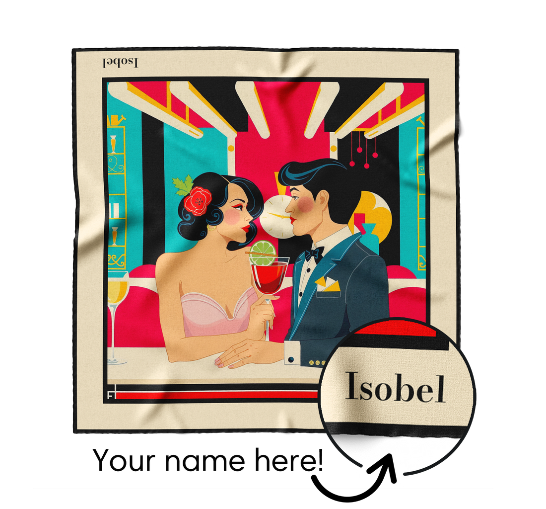 "Dinner Date" Square Scarf