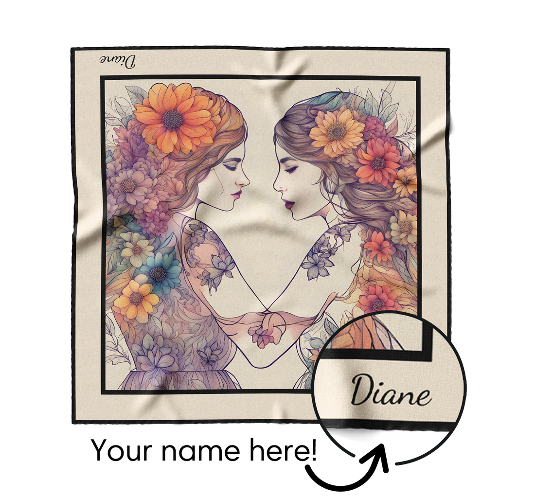 "Flower Sisters" Square Scarf
