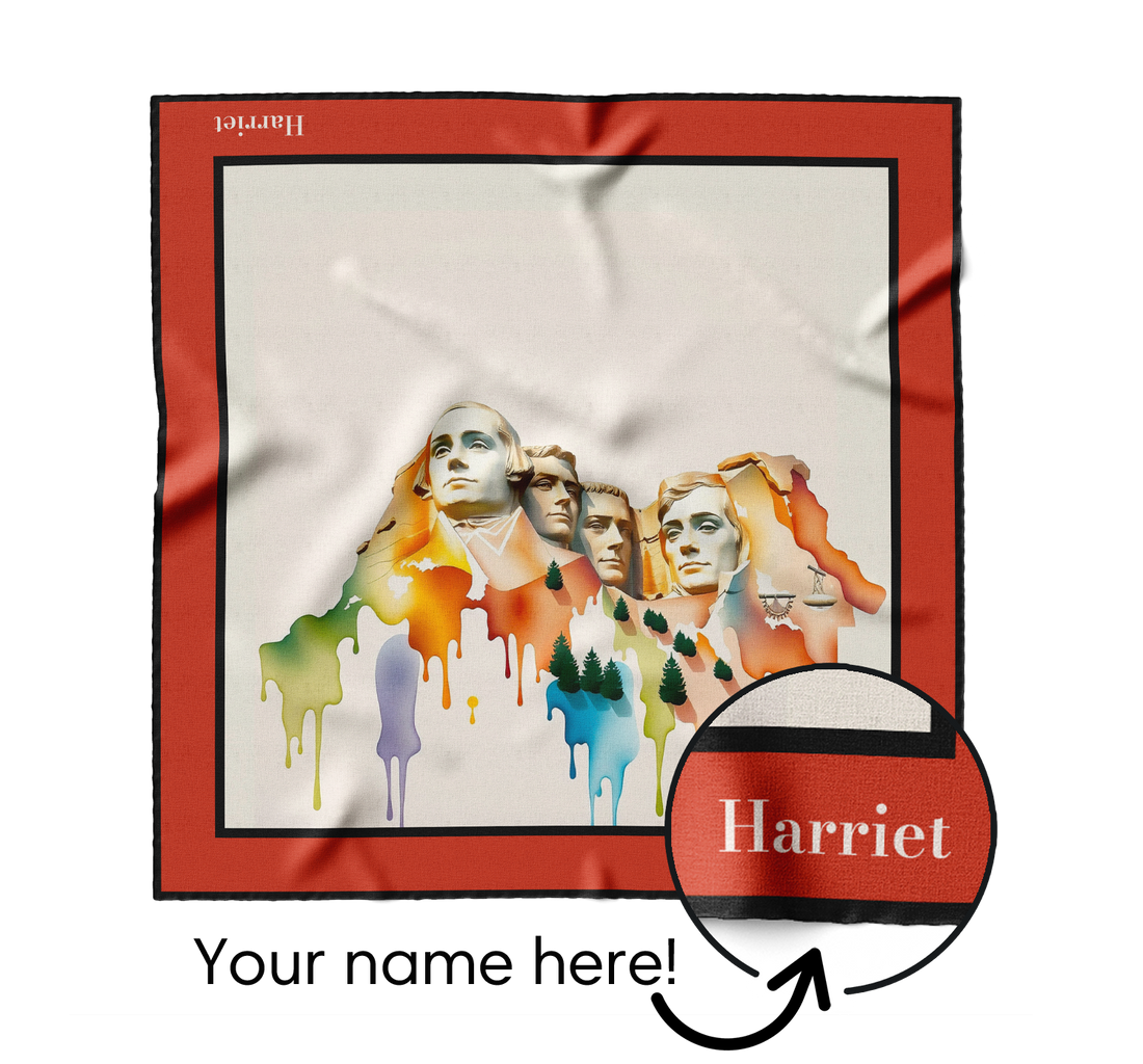 "Founding Fathers in Watercolour" Square Scarf