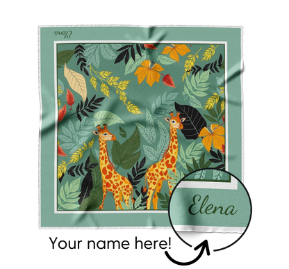 &quot;Giraffe Tango&quot; Square Scarf