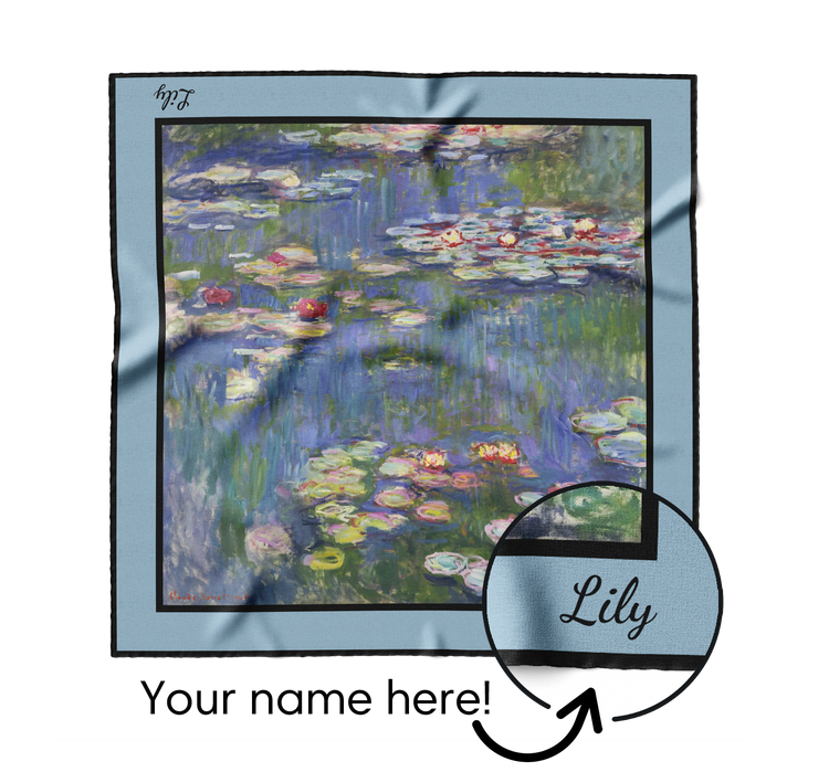 &quot;Water Lillies&quot; Square Scarf