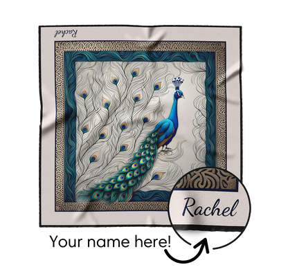 &quot;Peacock&quot; Square Scarf