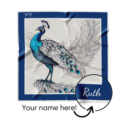 &quot;Peacock Feather&quot; Square Scarf