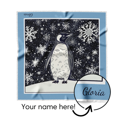 &quot;Penguin in the Snow&quot; Square Scarf