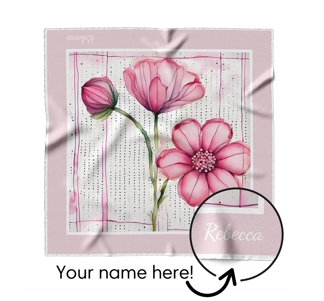"Pink Petals" Square Scarf
