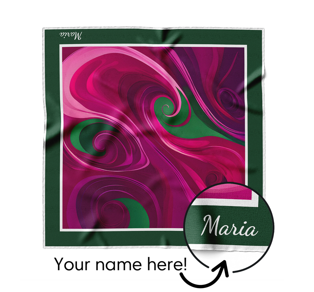 "Purple Swirl" Square Scarf