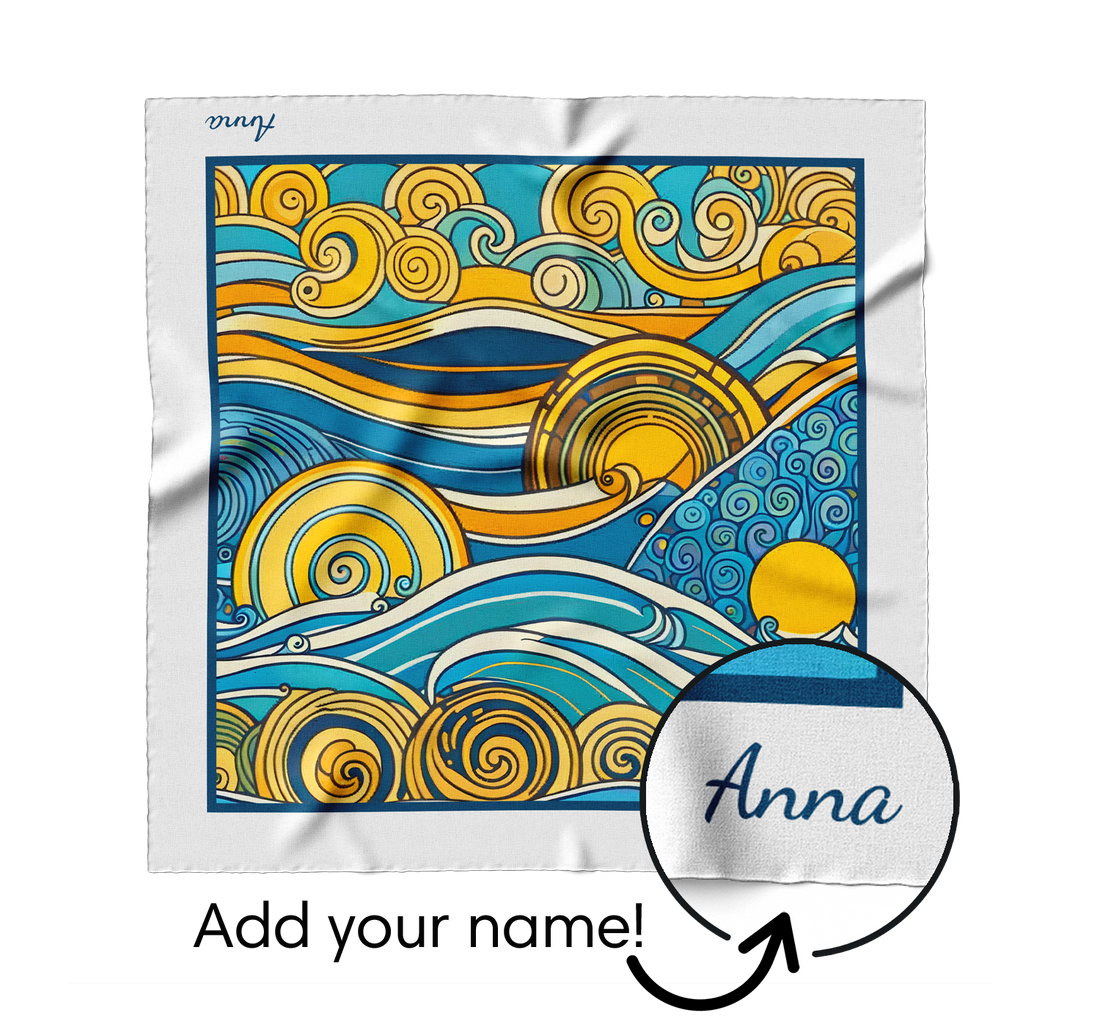 "Tides" Square Scarf