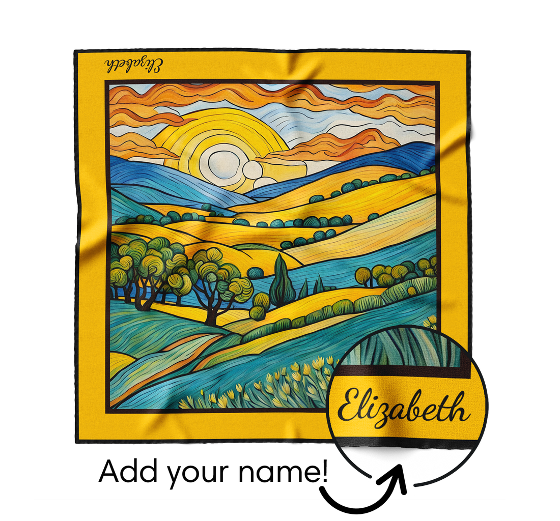 "Van-Gogh Meadow" Square Scarf