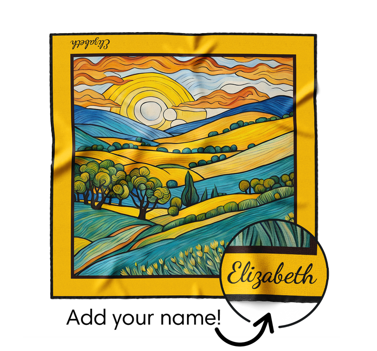 &quot;Van-Gogh Meadow&quot; Square Scarf