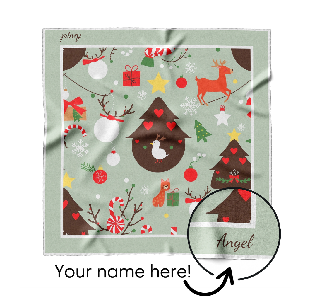 "Woodland Party" Square Scarf