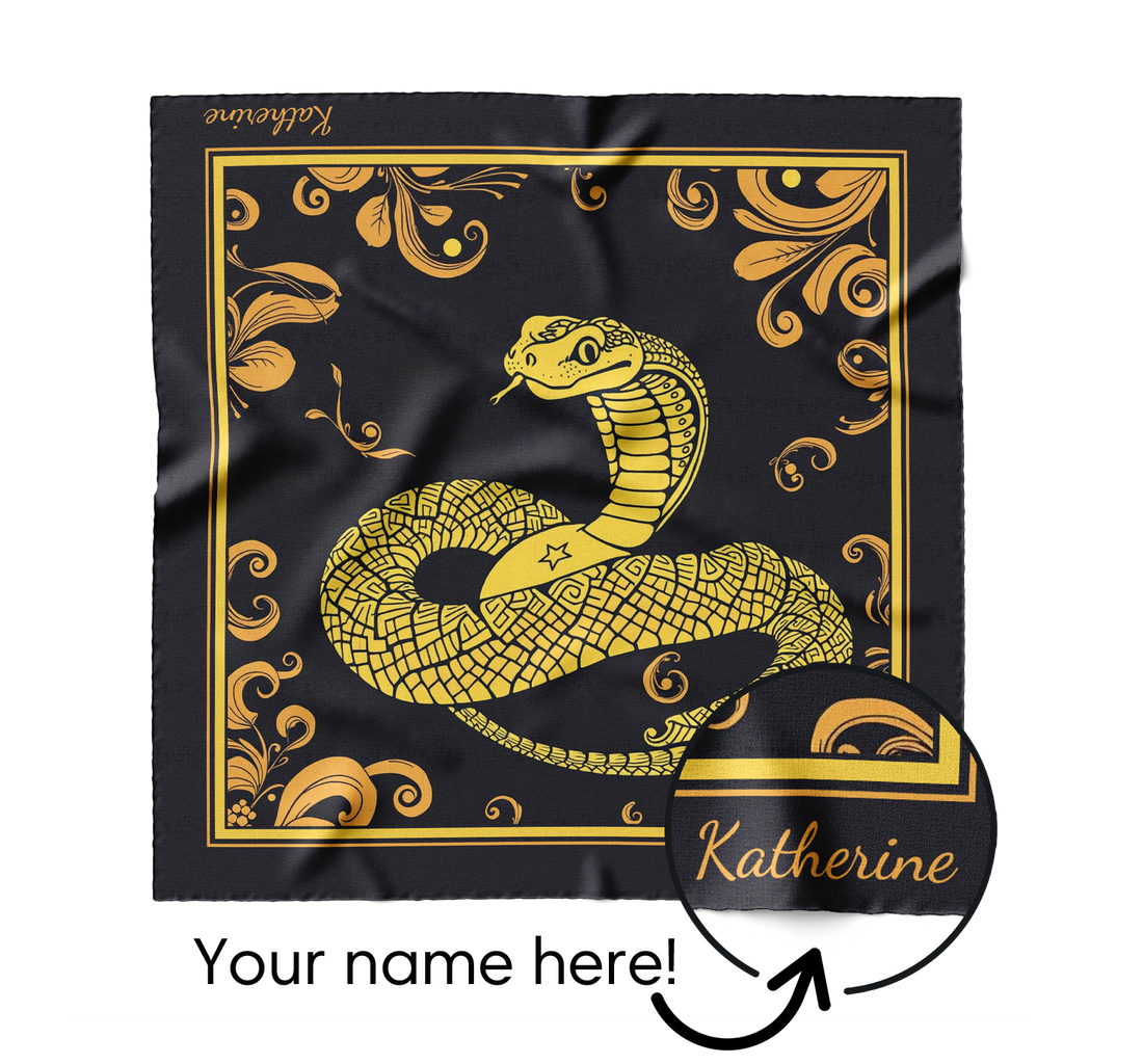 "Year of the Snake" Square Scarf